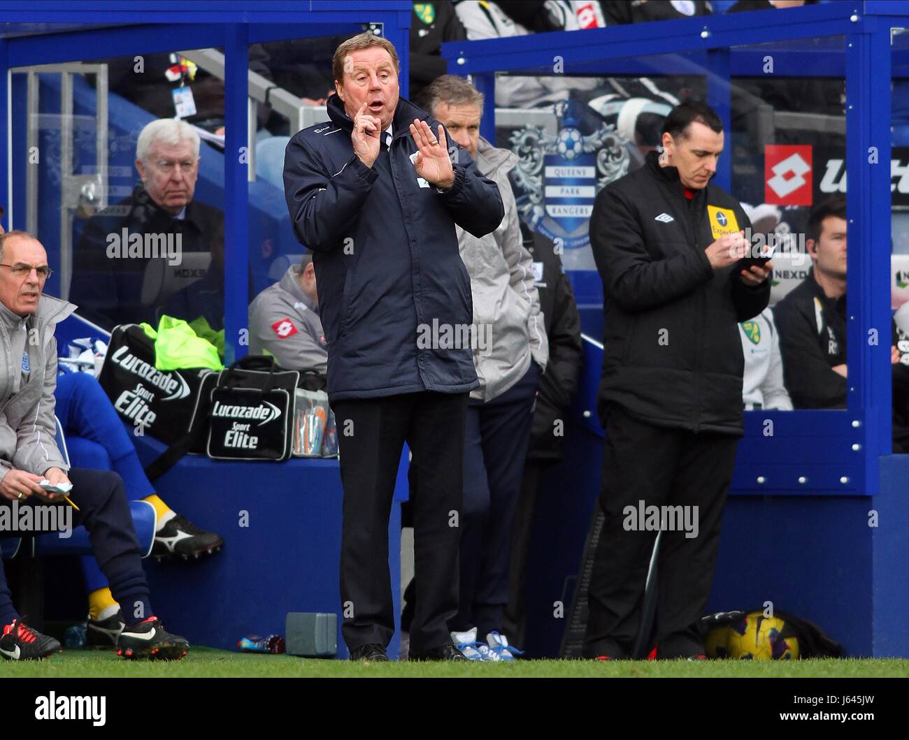 HARRY REDKNAPP Queens Park Rangers v NORWICH Londra Inghilterra Regno Unito 02 Febbraio 2013 Foto Stock