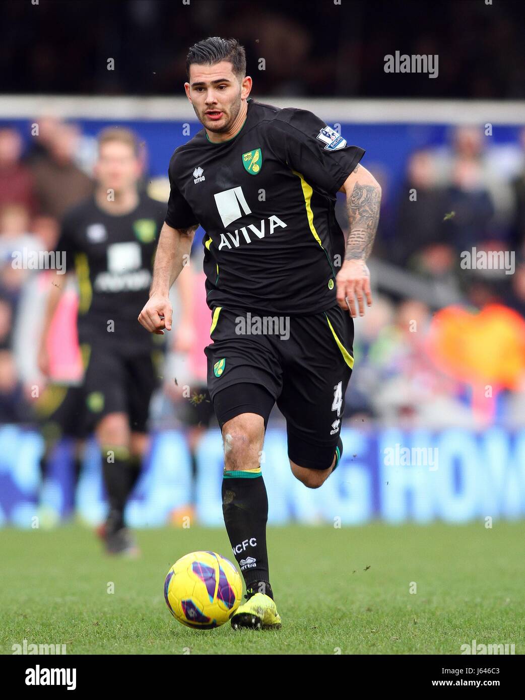 BRADLEY JOHNSON Norwich City FC Londra Inghilterra Regno Unito 02 Febbraio 2013 Foto Stock