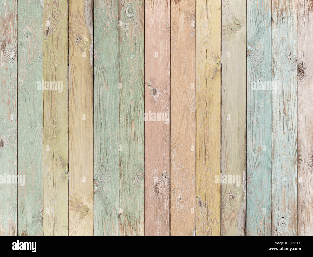 Sfondo legno pastello con tavole dipinte Foto Stock