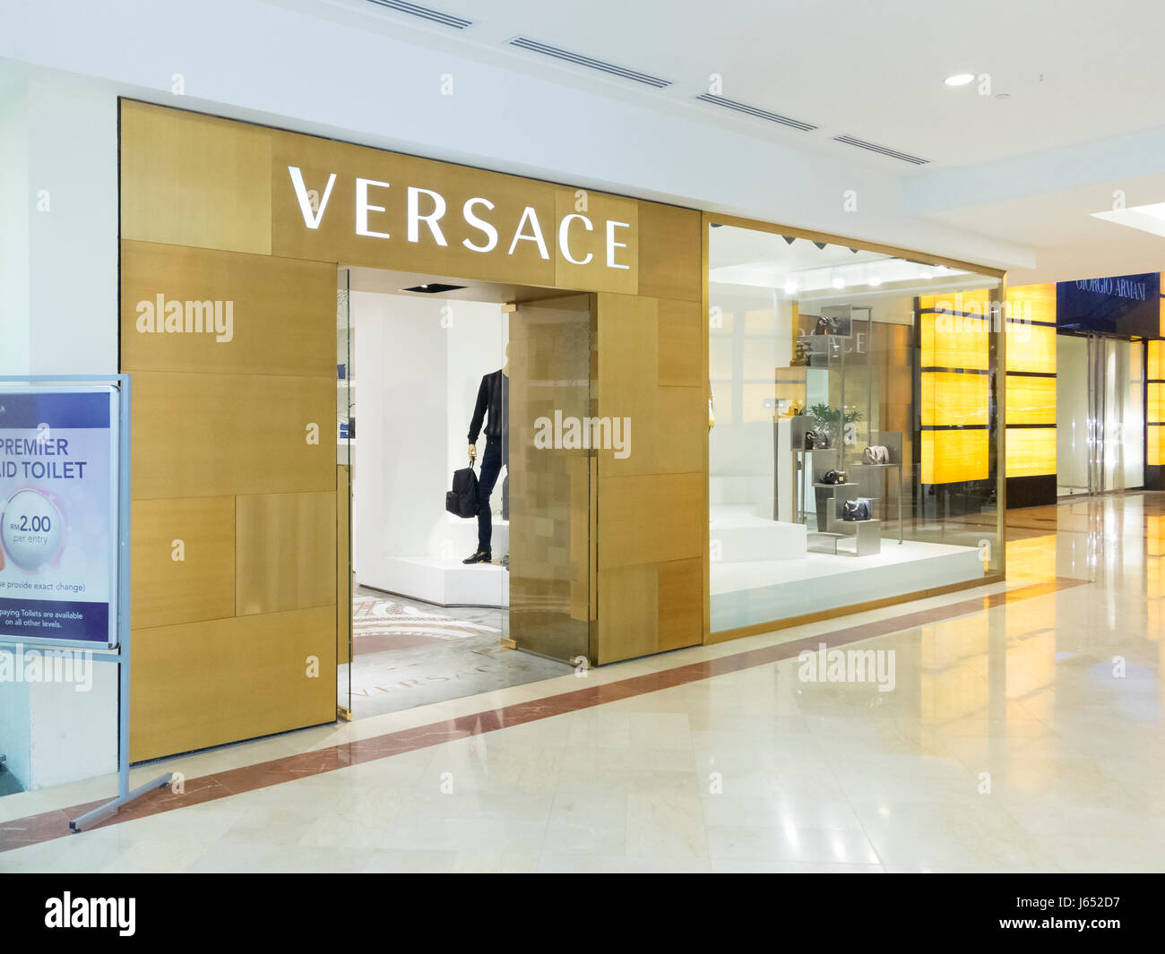 Negozio di Versace, Malaysia Foto Stock