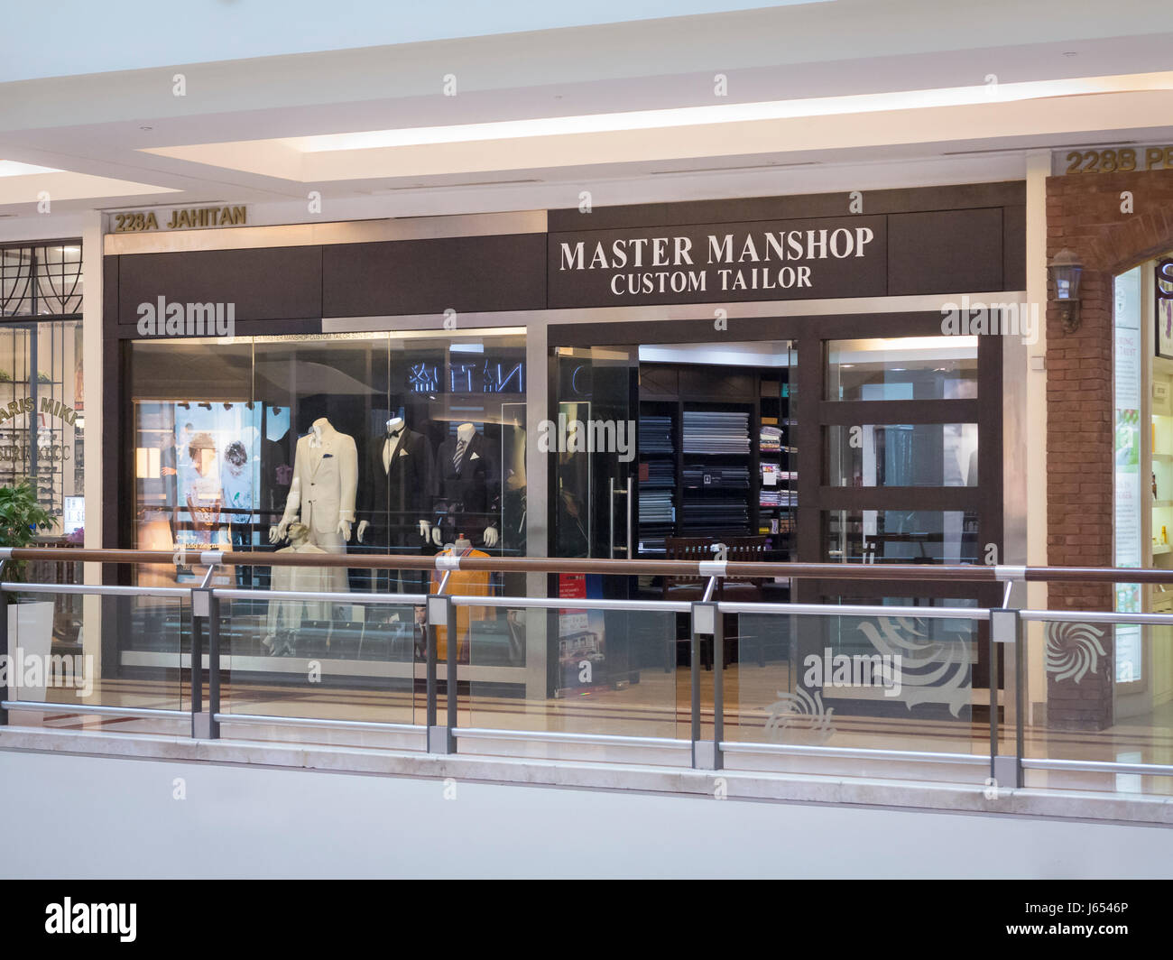 Master personalizzata manshop sartoria, Malaysia Foto Stock