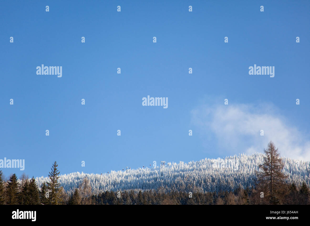 Inverno alpino turismo Foto Stock