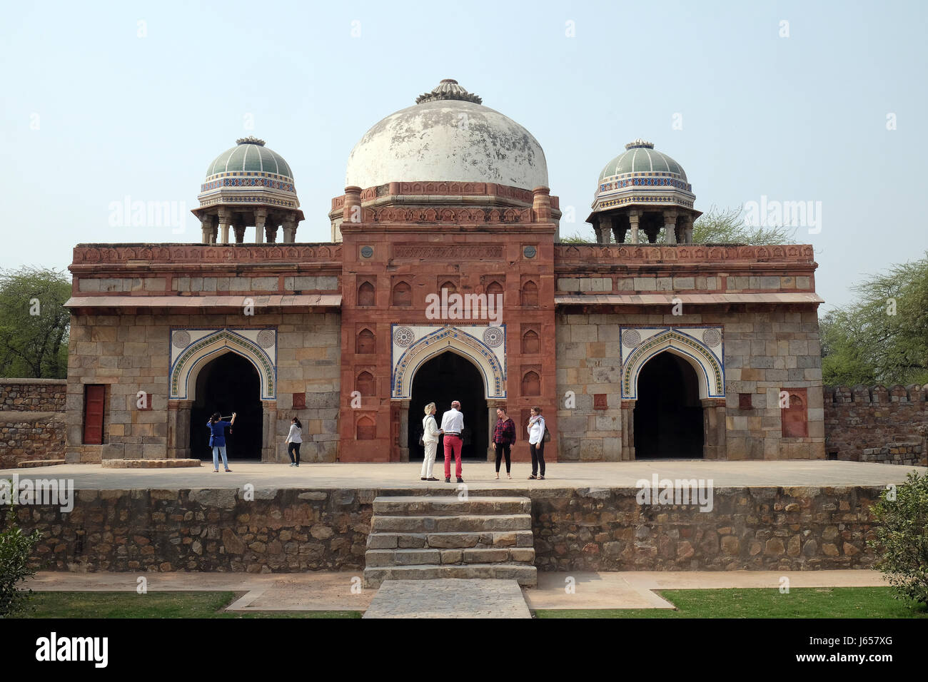 Isa Khan tomba, la tomba di Humayun complessa, Delhi, India nel febbraio, 13, 2016 Foto Stock