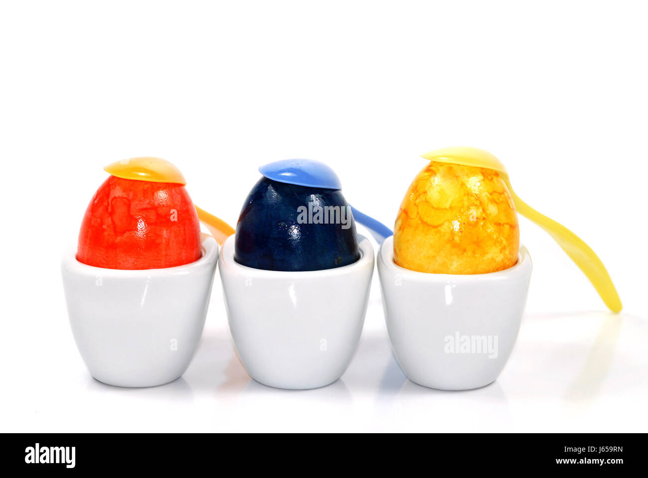 Colorato colorato splendida molteplici riccamente colorata pasqua uova colorate Foto Stock