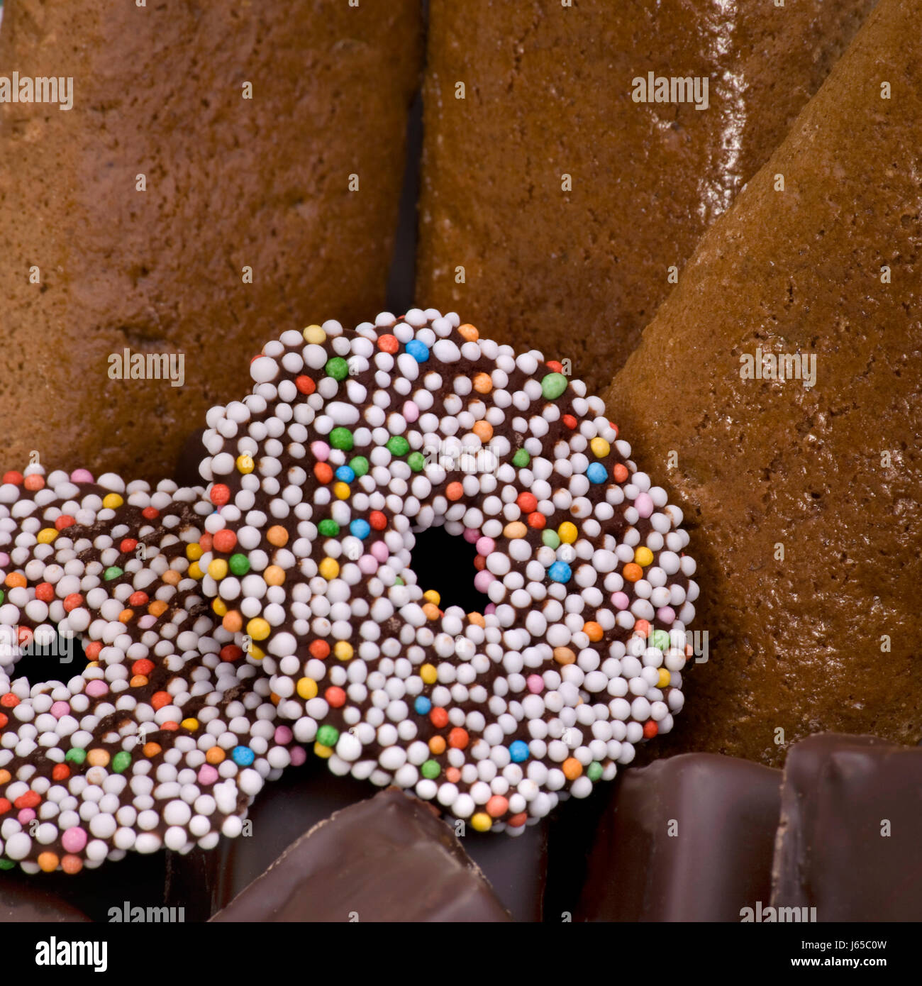Colorato colorato splendida molteplici riccamente zucchero colorato biscotto di pastafrolla Foto Stock