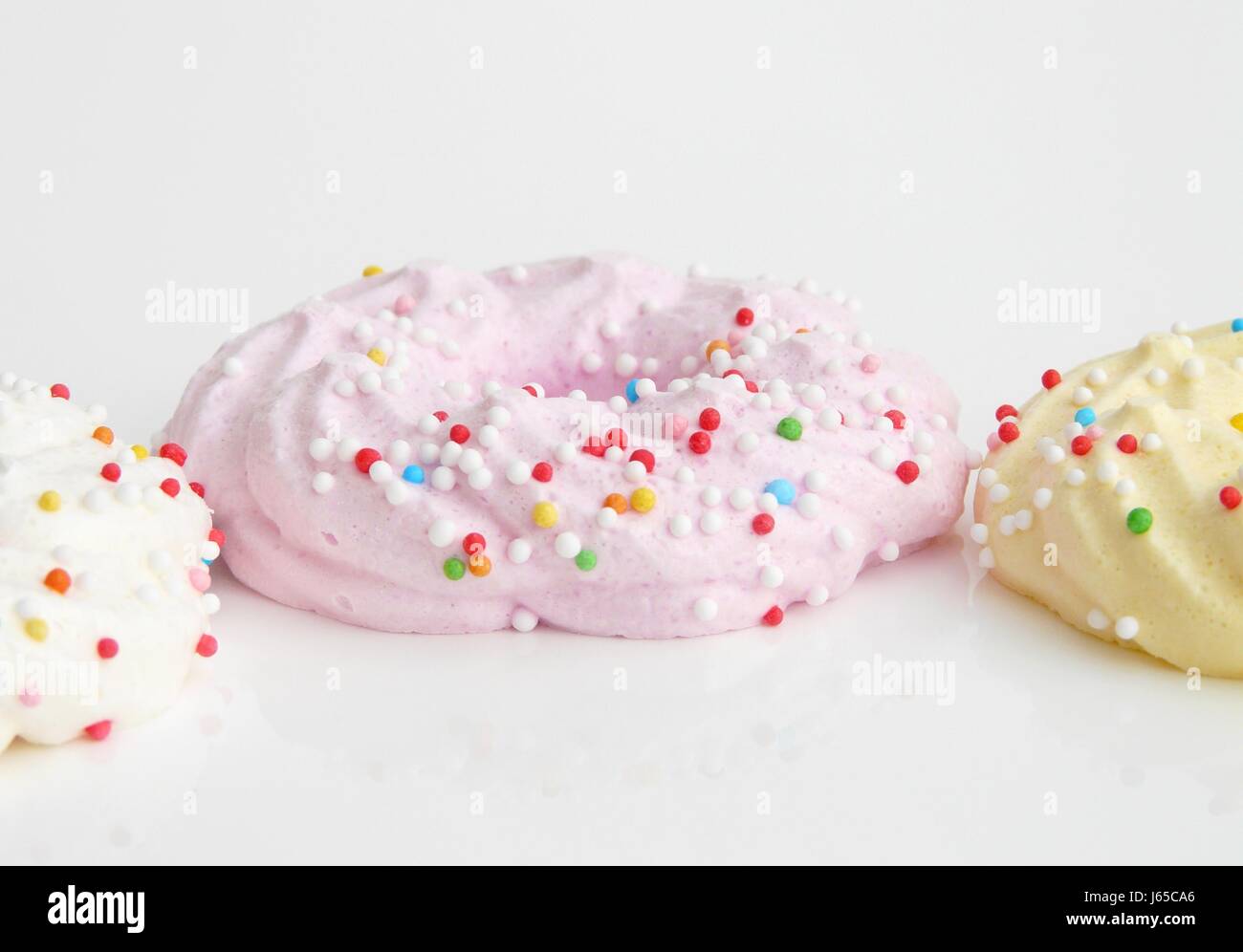 Lo zucchero di tre anelli carino natale xmas X-mas nibble anello europeo vuoto Foto Stock