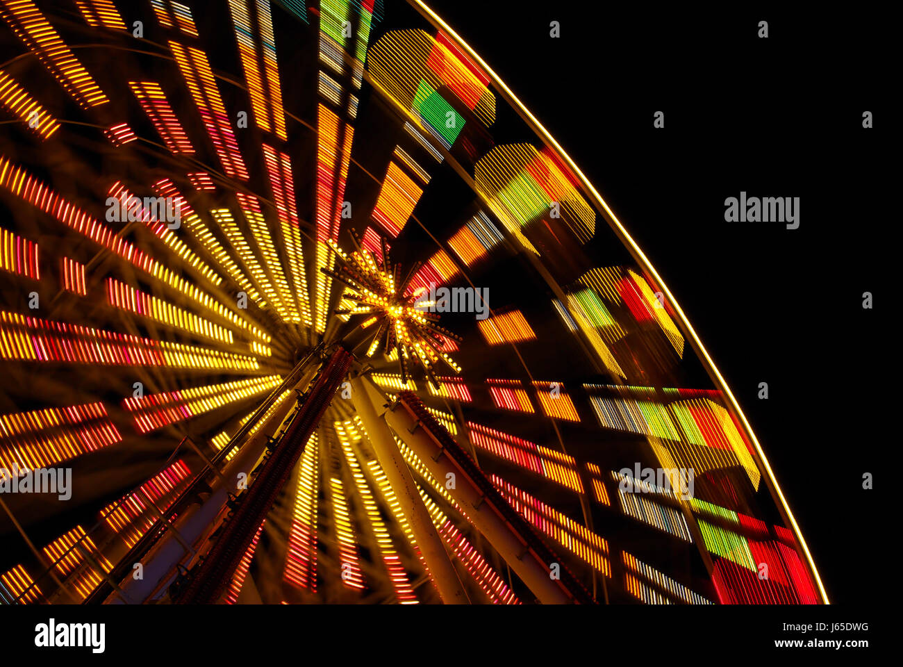 Fuss ruota Ferris Wheel ruota gigante mercato settimanale mercato Mercato delle pulci Foto Stock