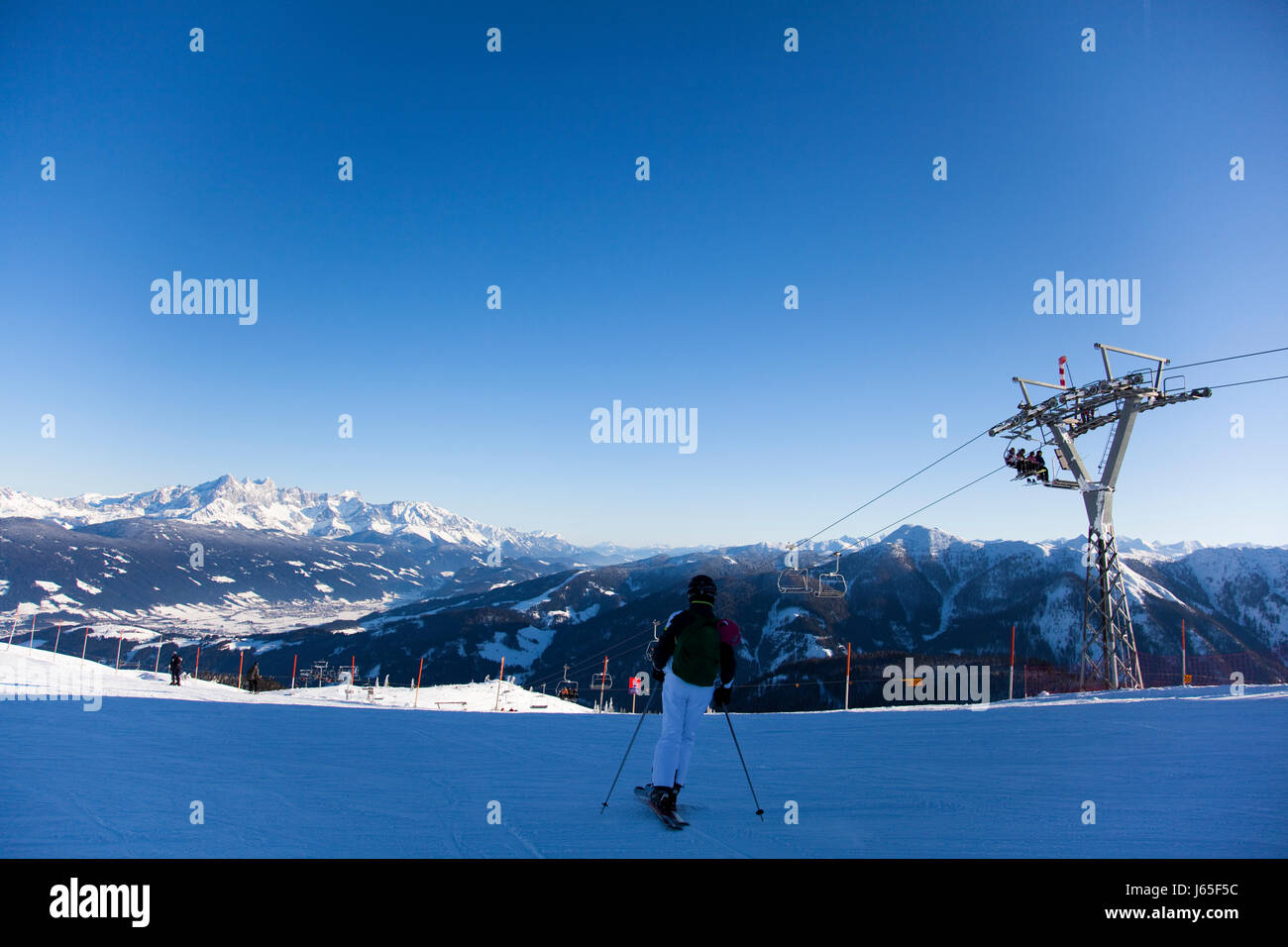 Turismo invernale alpine Foto Stock