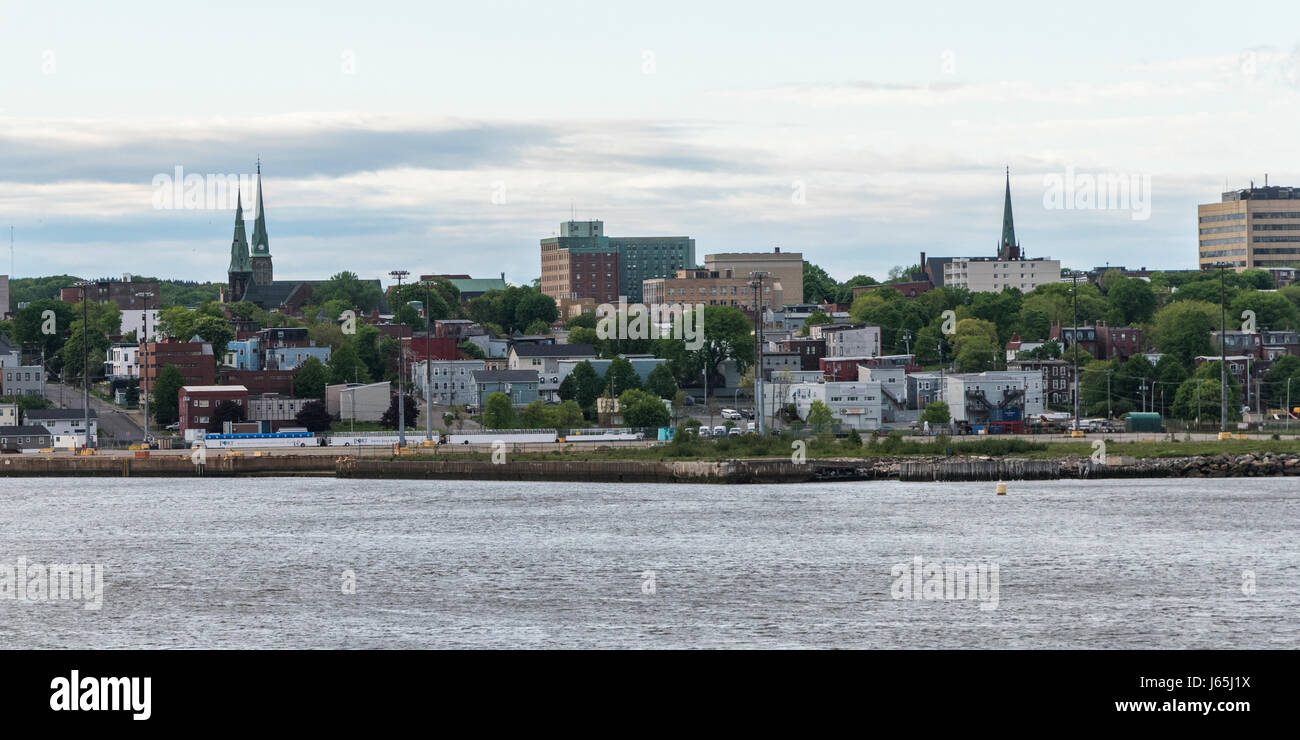 La città a waterfront, San Giovanni, New Brunswick, Canada Foto Stock