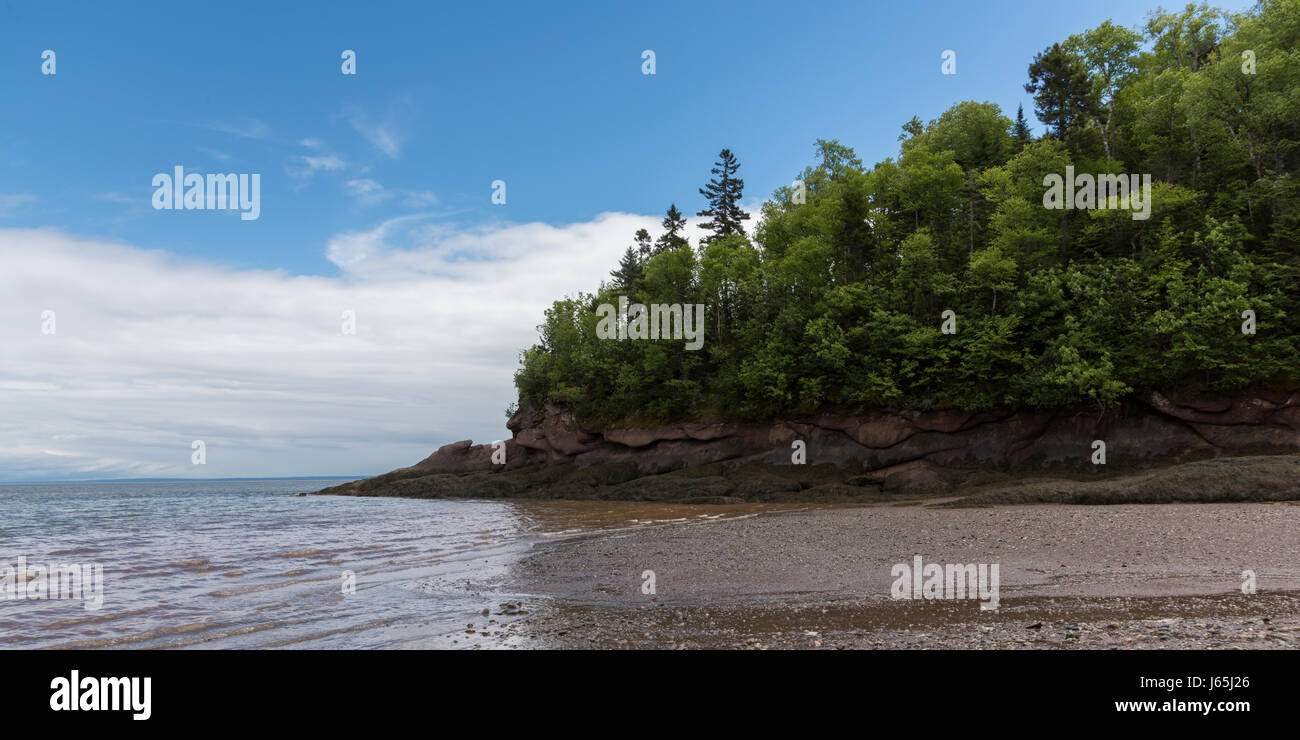 Vista panoramica della Baia di Fundy, Fundy National Park, Alma, New Brunswick, Canada Foto Stock