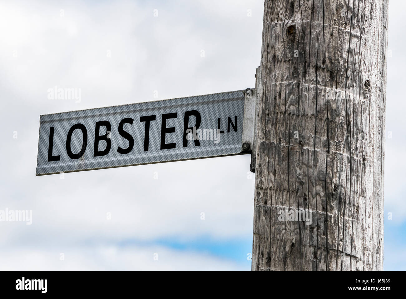 Lobster sstreet segno, Peggy's Cove, Nova Scotia, Canada Foto Stock