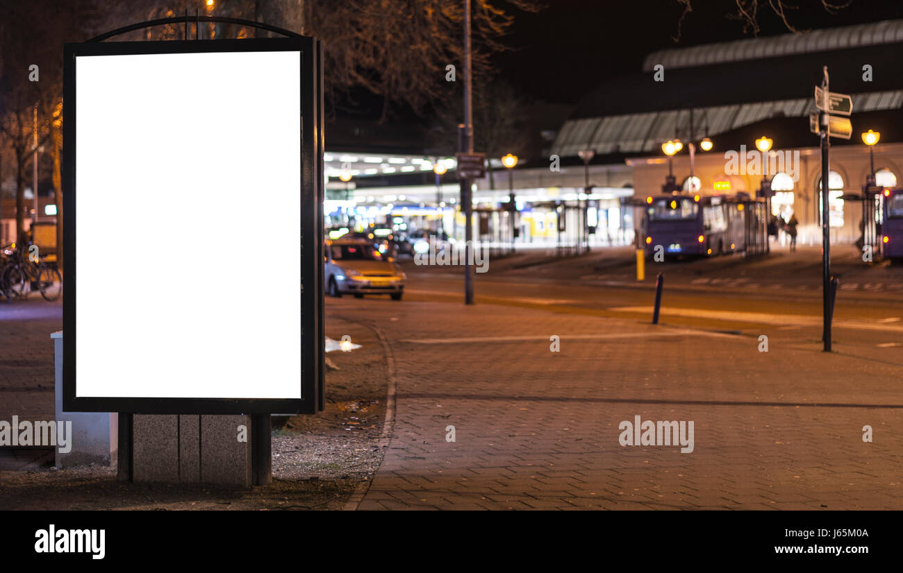 Firma outdoor billboard mockup Foto Stock