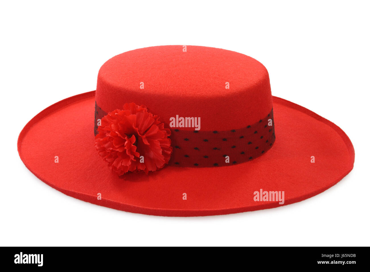 Hat copricapo di piante e fiori hat copricapo accessori Accessori orlo hatband red Foto Stock