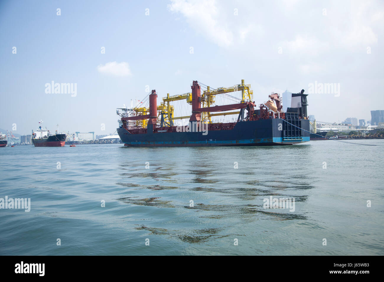 Porto di Kaohsiung di Taiwan Foto Stock