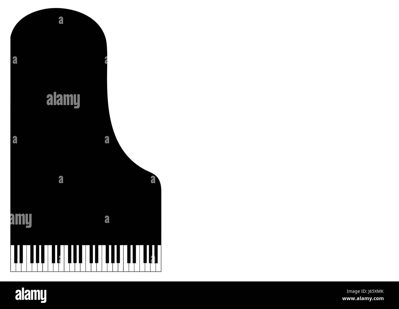 Strumenti musicali pianoforte ala tastiera Tastiera musicale strumento musicale black Foto Stock