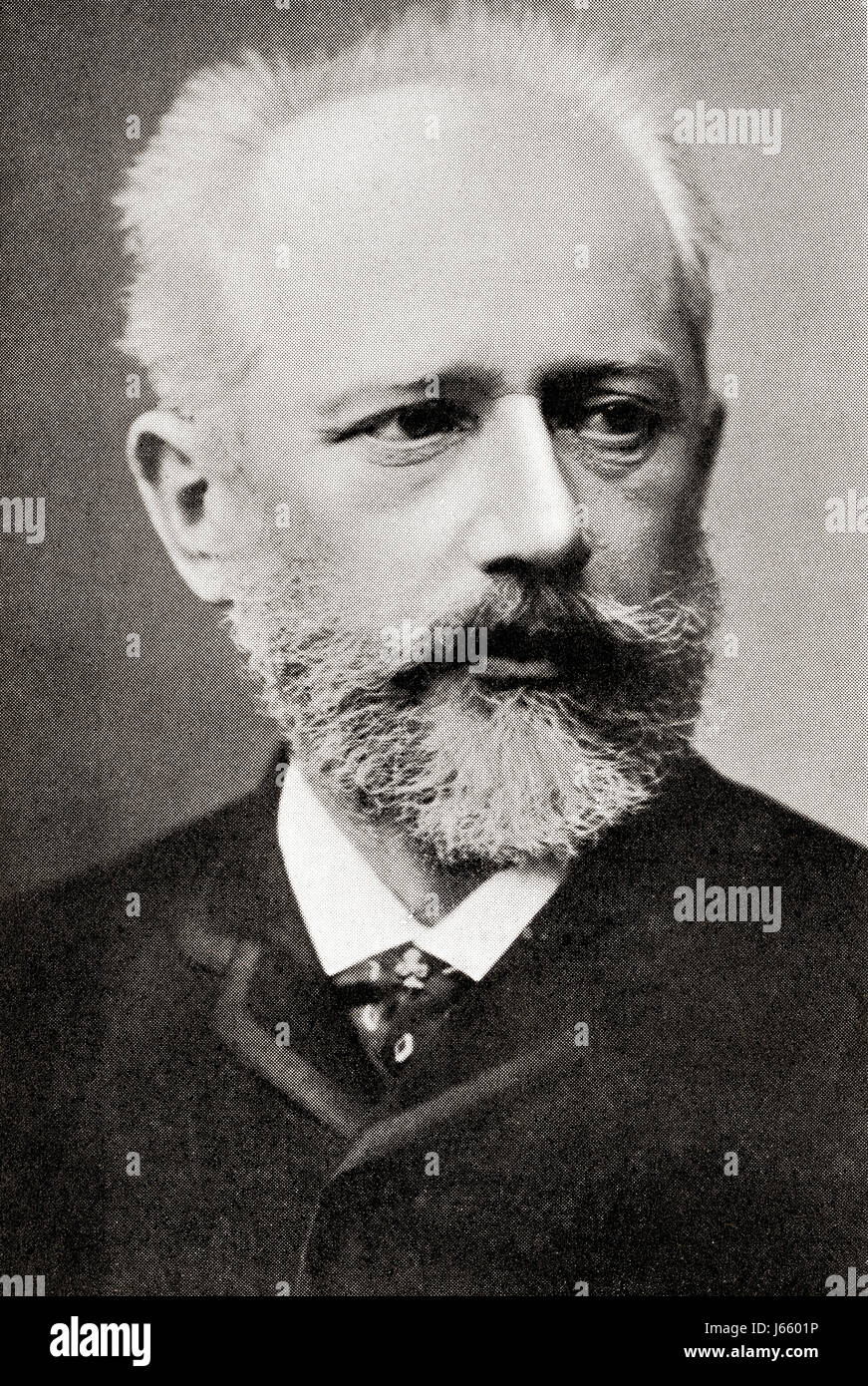 Pyotr Ilyich Tchaikovsky, 1840 - 1893, aka Peter Ilyich Tchaikovsky. Il compositore russo del tardo periodo romantico. Da Hutchinson nella storia delle nazioni, pubblicato 1915. Foto Stock