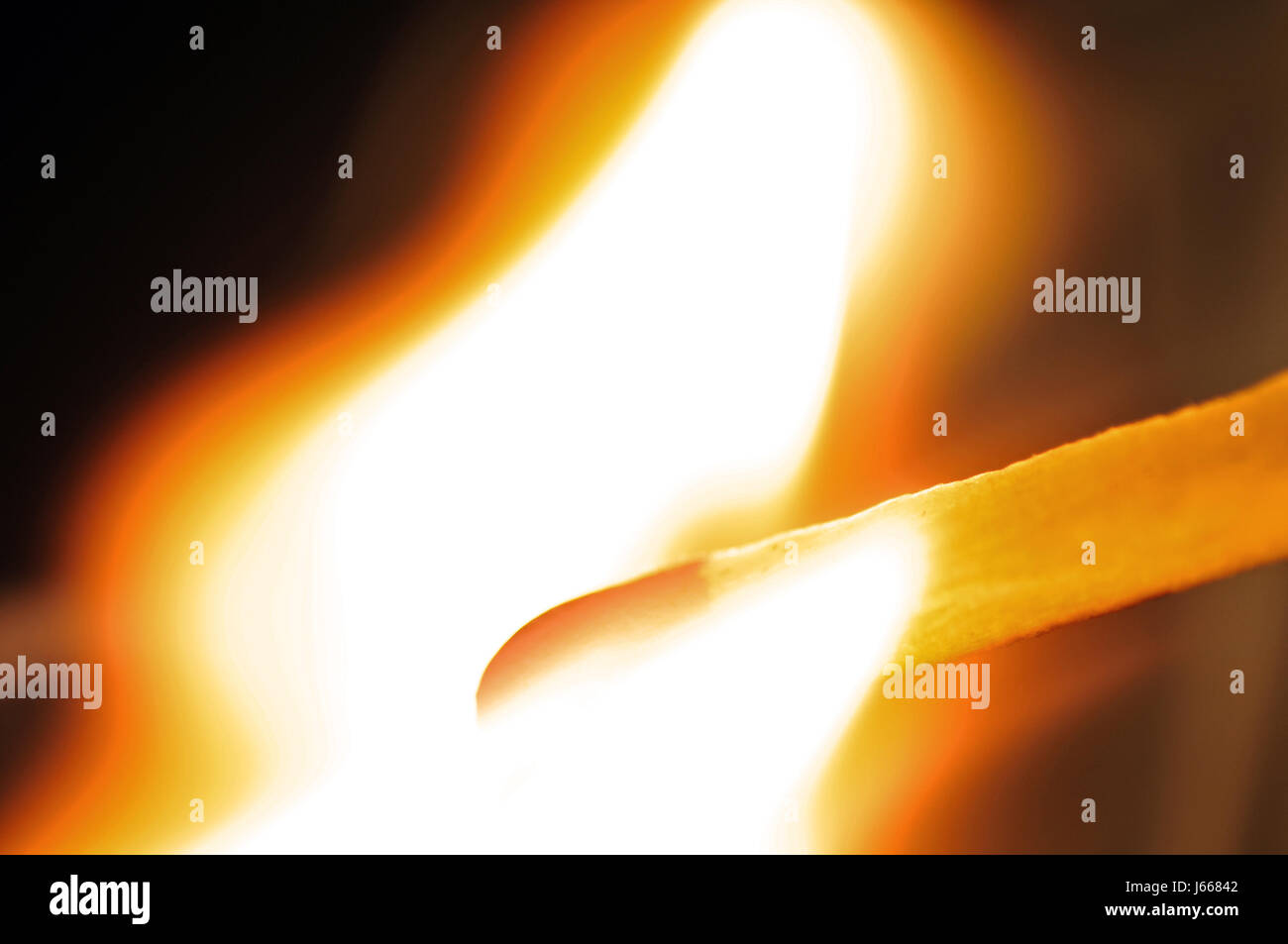 Fire conflagrazione match di fiamma flash point kindle macro close-up macro Foto Stock