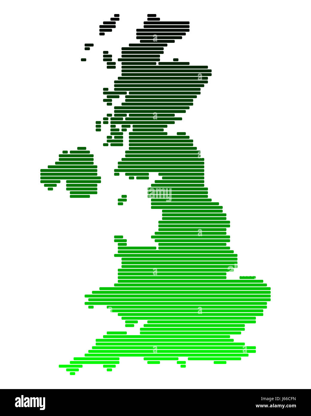 Mappa della Gran Bretagna Foto Stock