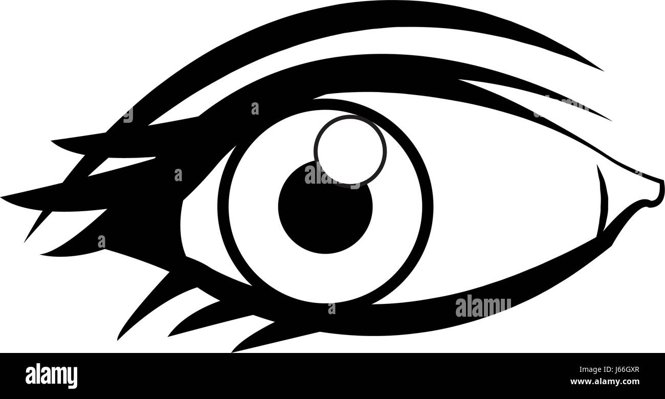 Fumetto eye look stile ottico Illustrazione Vettoriale