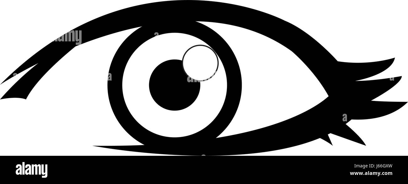 Fumetto eye look stile ottico Illustrazione Vettoriale