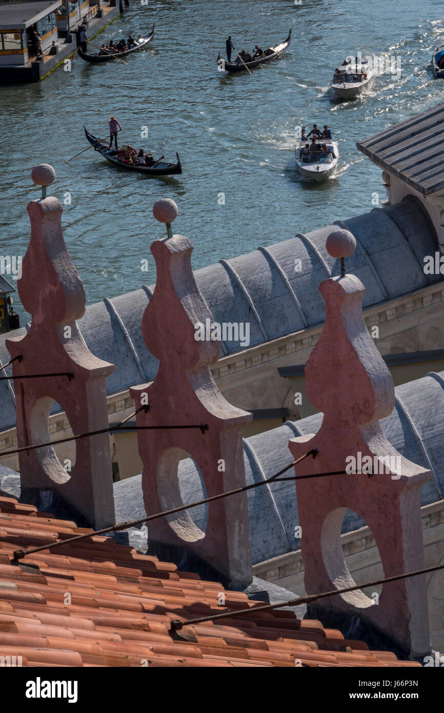 Veduta aerea del Canal Grande di Venezia , Itay Foto Stock