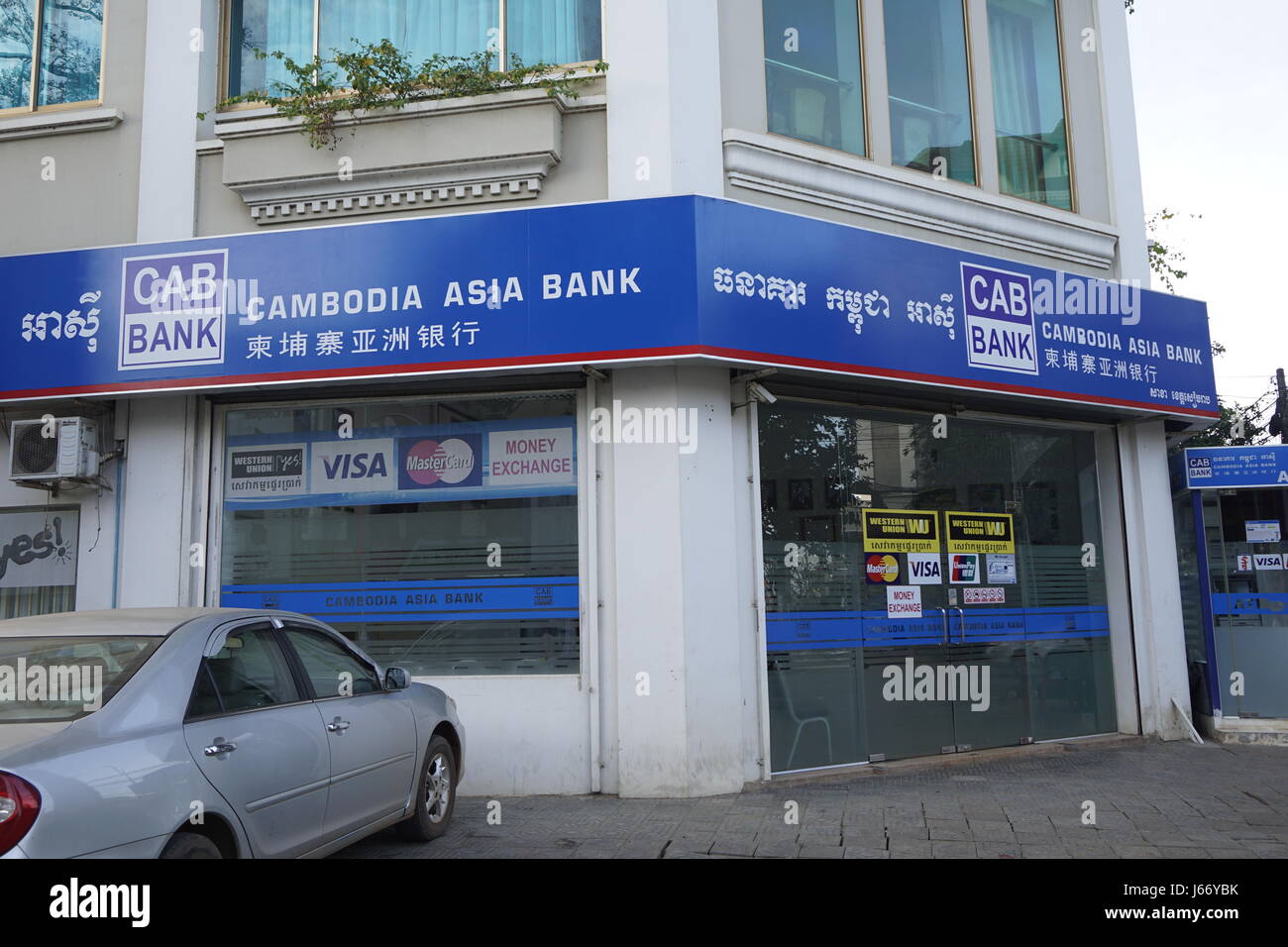 Cambogia Asia filiale di banca in Siam Reap, Cambogia Foto Stock