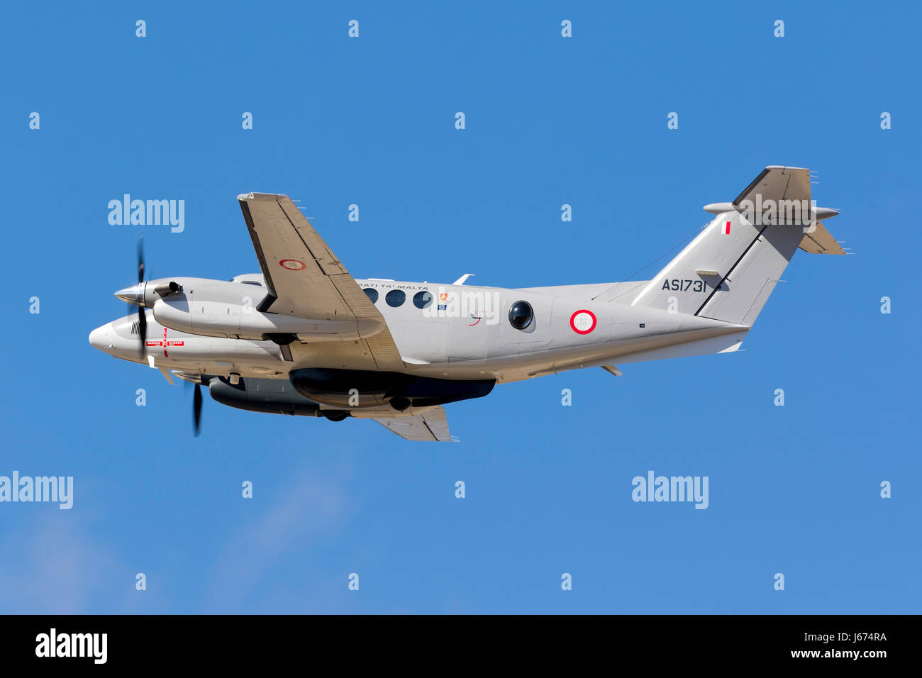 Il Maltese Forze Armate Hawker Beechcraft B200GT re aria [come1731], l'ultima aggiunta al Maltese Forze armate con arrivo il 28 aprile. Foto Stock
