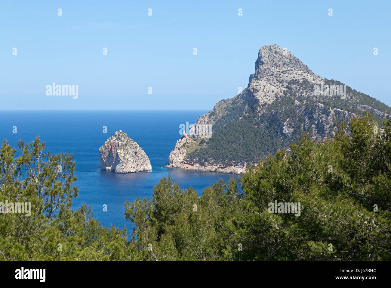 Scogliere, Formentor Penisola, Maiorca, SPAGNA Foto Stock