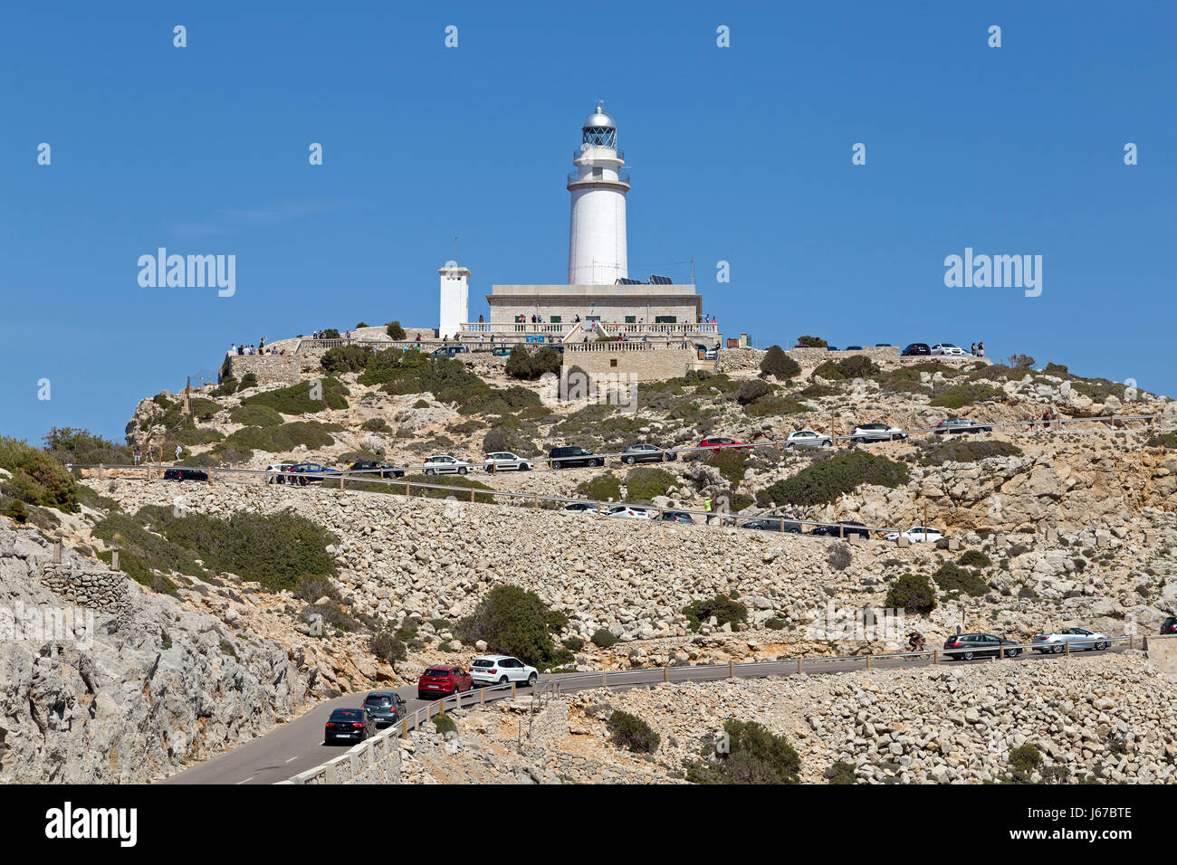 Faro sulla penisola di Formentor, Maiorca, SPAGNA Foto Stock