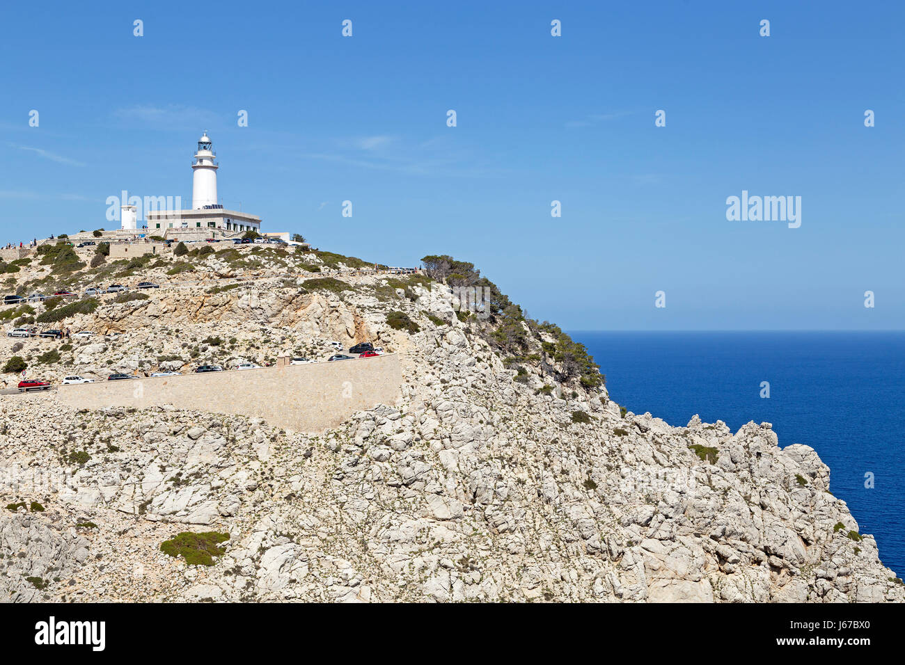 Faro sulla penisola di Formentor, Maiorca, SPAGNA Foto Stock