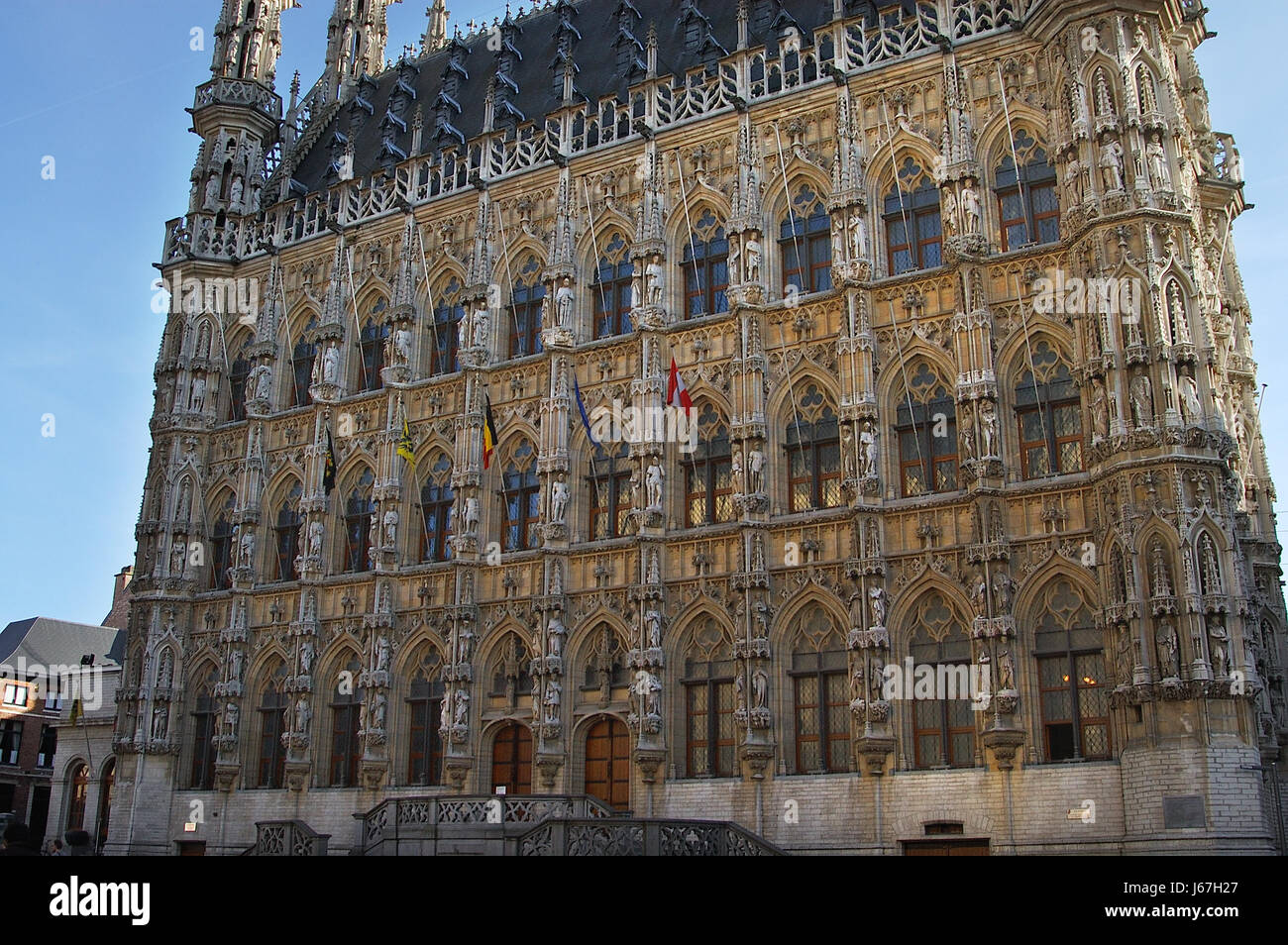 Town Hall Belgio torre dei Leoni arte cultura opera d'arte sightseeing town hall Foto Stock