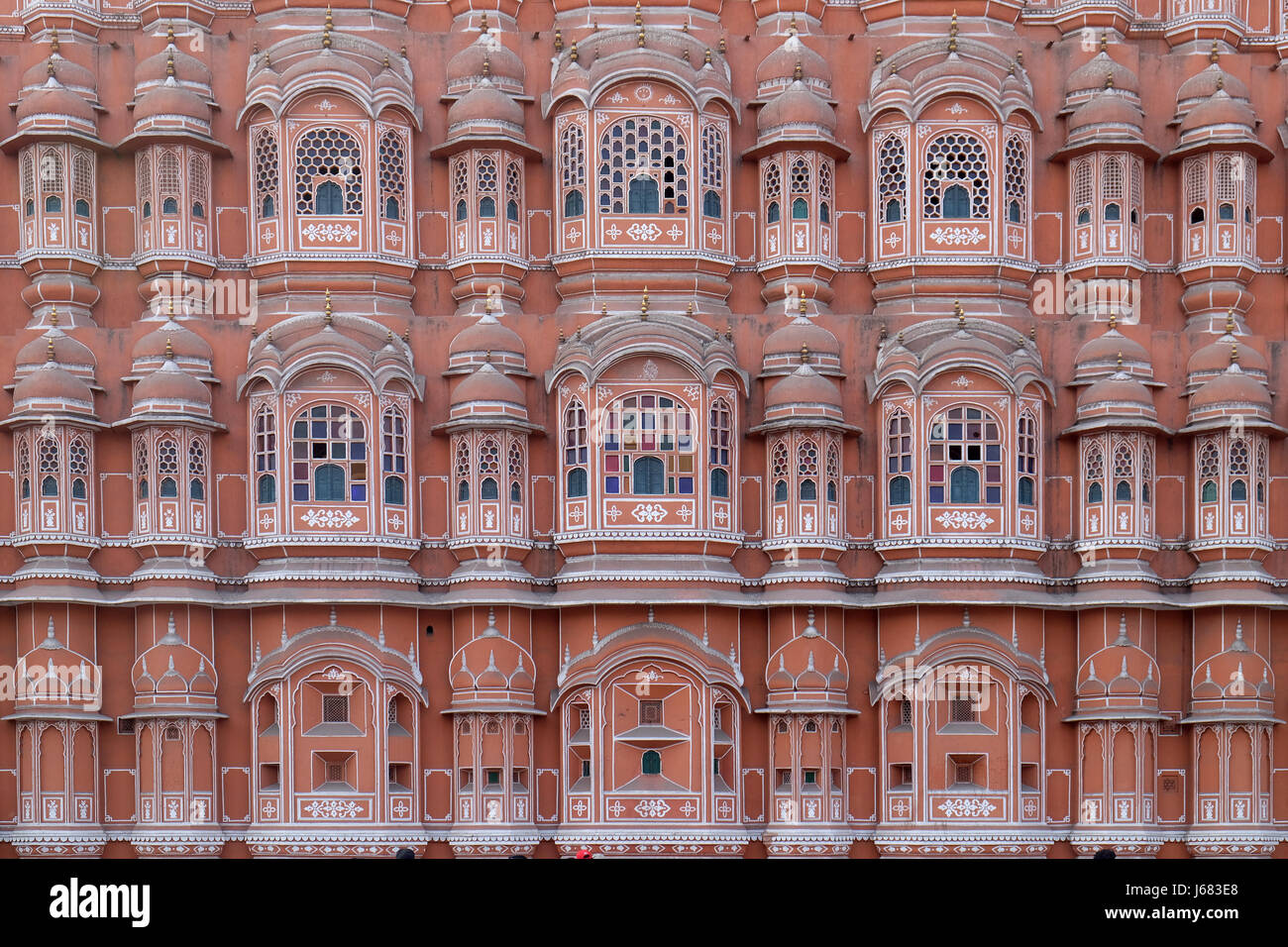 Hawa Mahal, venti Palace di Jaipur, Rajasthan, India. Jaipur è la capitale e la città più grande del Rajasthan Foto Stock