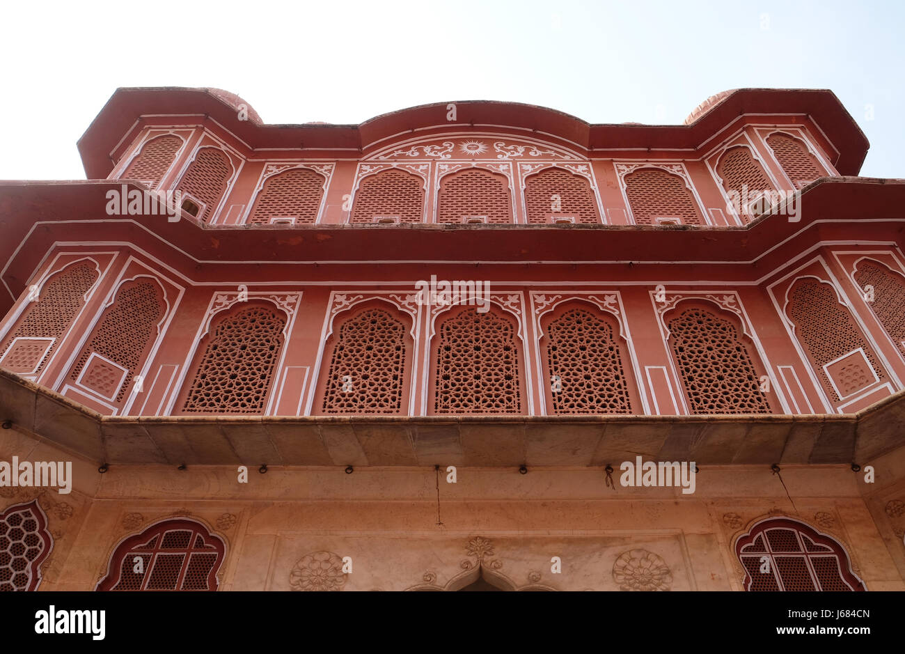 Chandra Mahal nella città di Jaipur Palace, Rajasthan, India. Il palazzo è stato sede del Maharaja di Jaipur Foto Stock