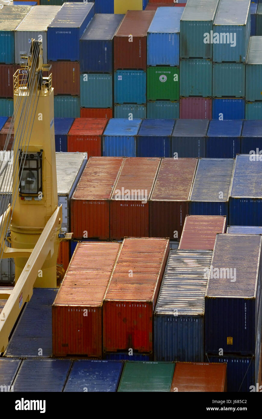 Nave container di ammissione di dettaglio carrello di trasporto di merci il trasporto merci Foto Stock