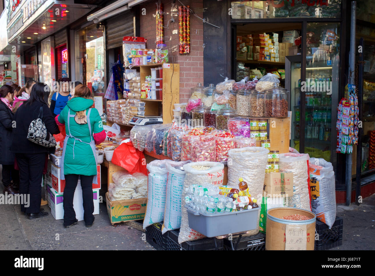 Negozio di cinesi per le strade di Chinatown Manhattan, New York, NY, STATI UNITI D'AMERICA. Foto Stock