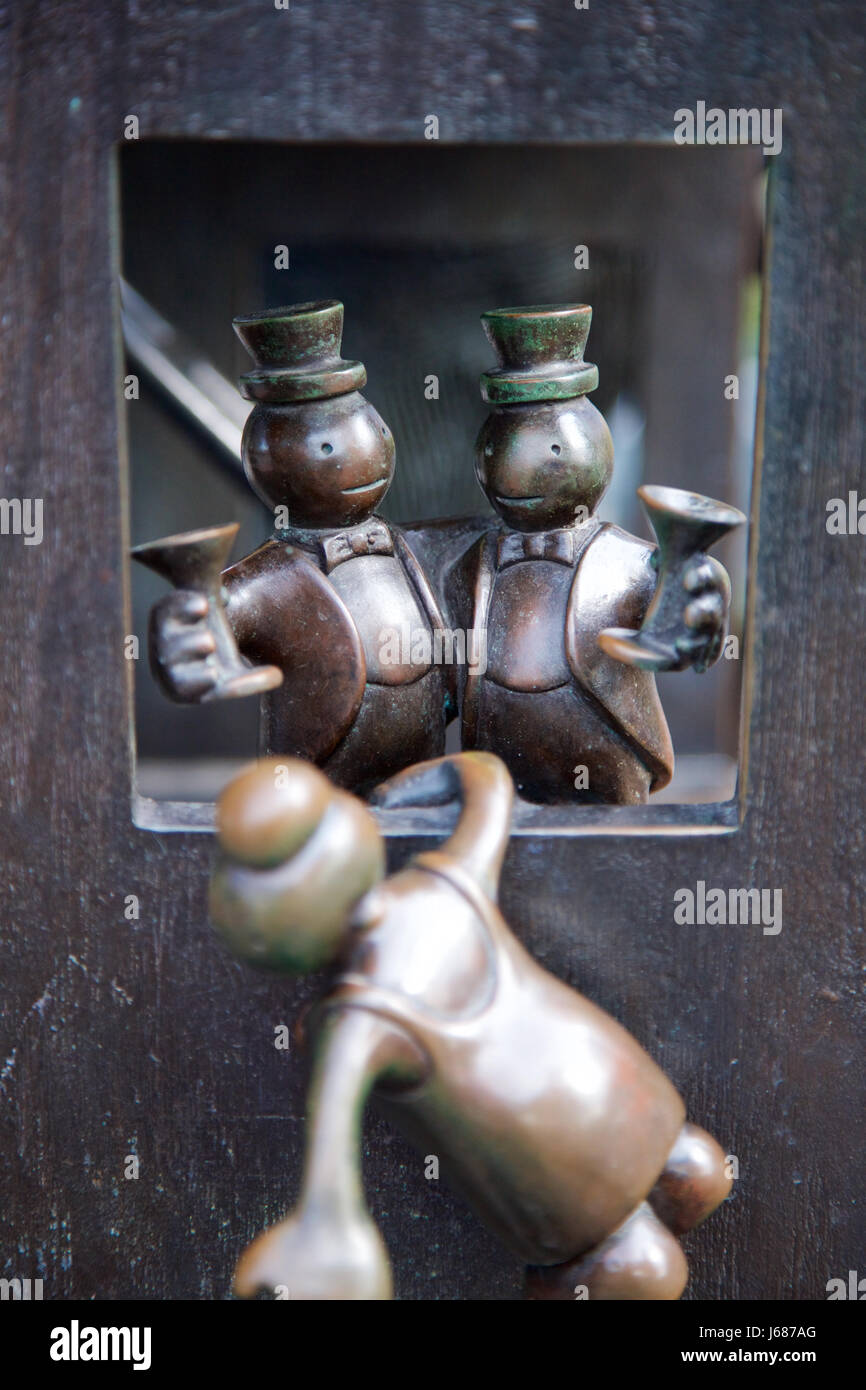 Scultura da Tom Otterness in Rockefeller Park, Battery Park City, New York, NY, STATI UNITI D'AMERICA. Foto Stock