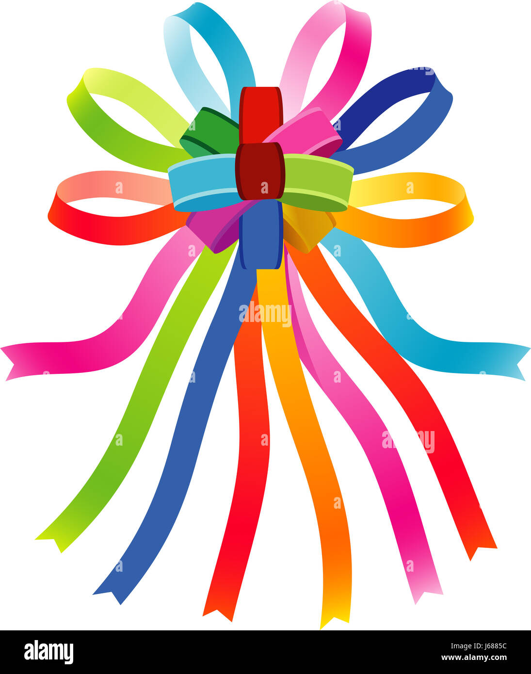 Colorato colorato splendida molteplici riccamente colorata decorazione bind loop Foto Stock
