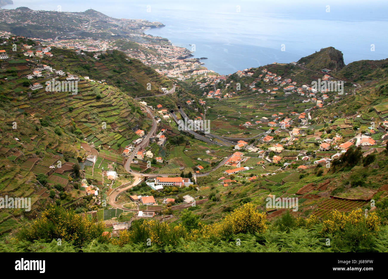 Vista su Camara de Lobos Foto Stock