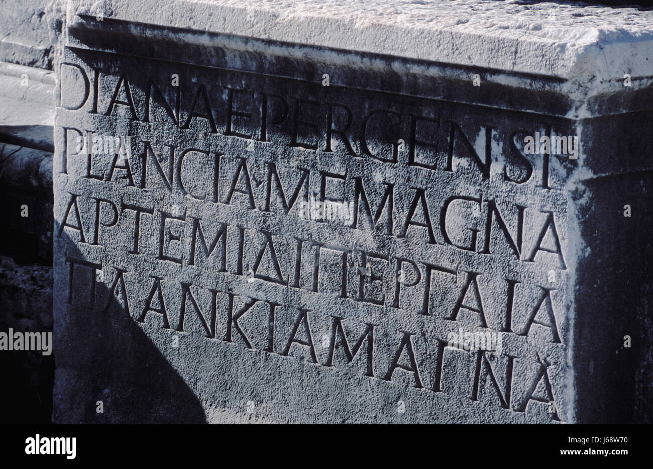 Scrivere ha scritto di scrittura antichi scrive lettere greche font tipografici classica Foto Stock