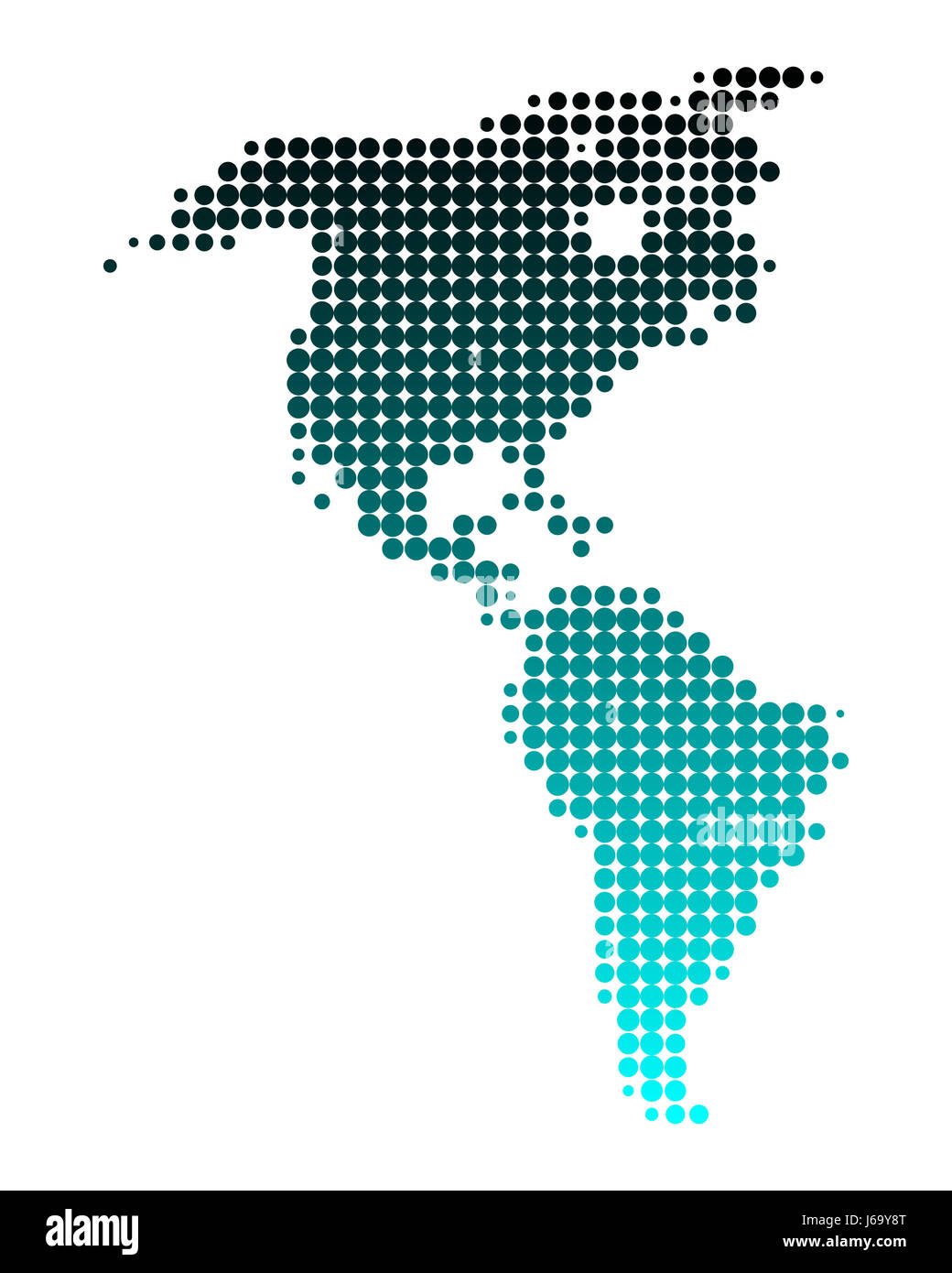 Stati Uniti d'america america Argentina Brasile Canada card venezuela mexico blu verde usa Foto Stock