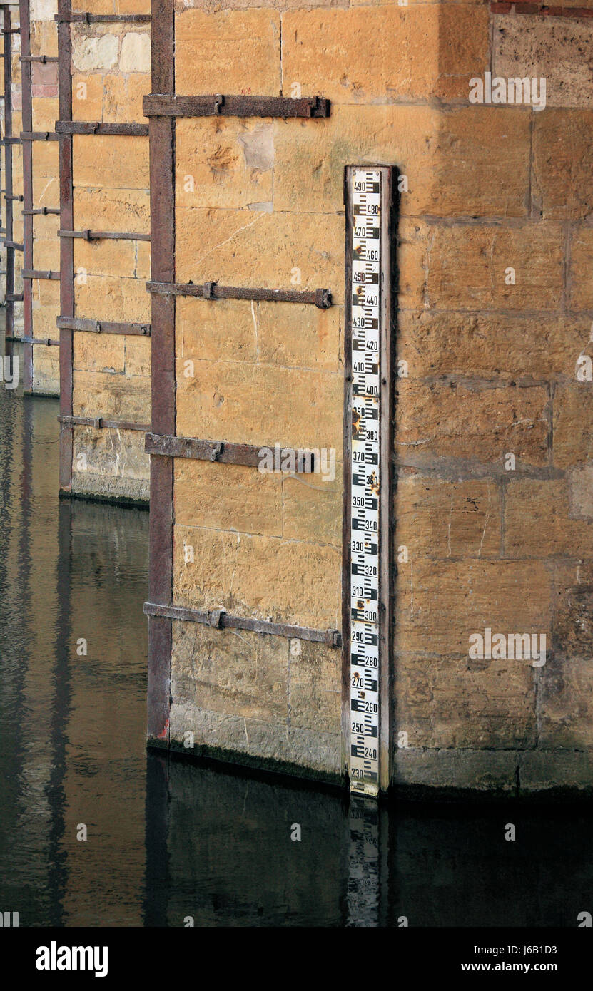 Pezzo di segmento sezione parte area livello acqua acque anticamente ritratto ritratto Foto Stock