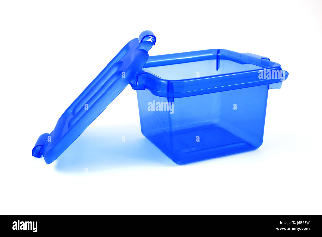 Blue box storage bin blue house edificio materiale sintetico plastico contenitore Foto Stock