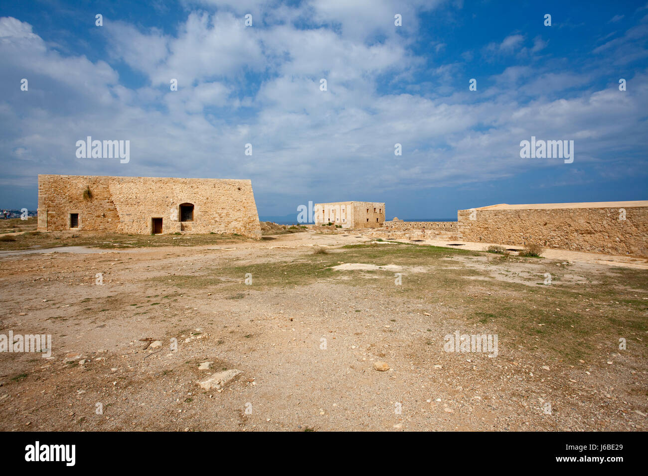 Grecia storiche rovine del castello chateau creta house edificio storico del lavoro Foto Stock