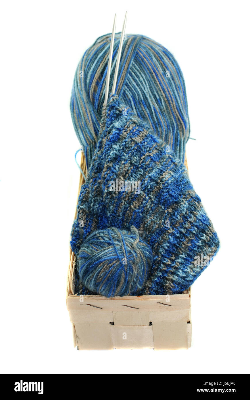 Maglia di lana per maglieria artigianale di manufatti fare canestro di lana maglione lavorato a maglia Foto Stock