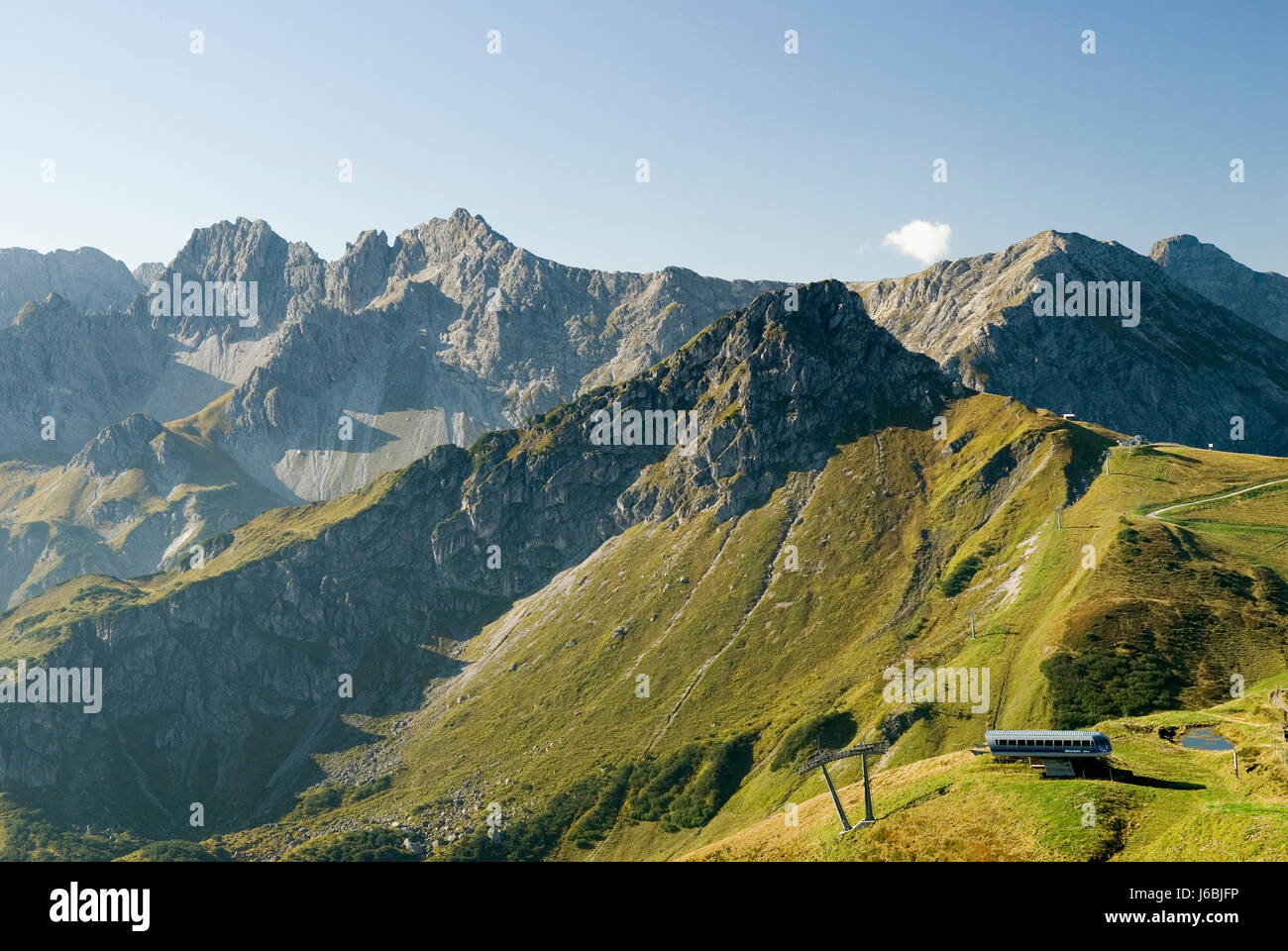 Montagne alpi summit climax allgu picco ascensore vacanza montagna Foto Stock