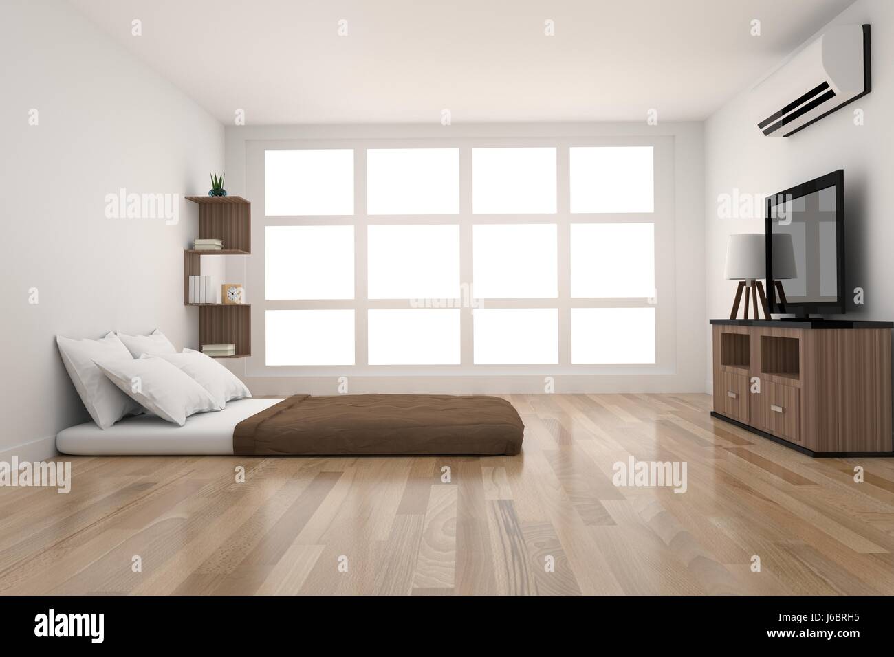 Camera da letto moderno decor in legno parquet progettare con la ... Progetto camera da letto