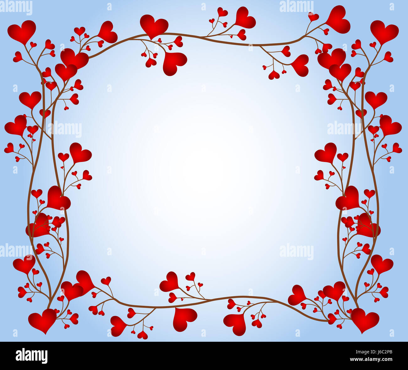 Piante e fiori san valentino di viticci amore in amore si innamorò di cuore fiore Foto Stock