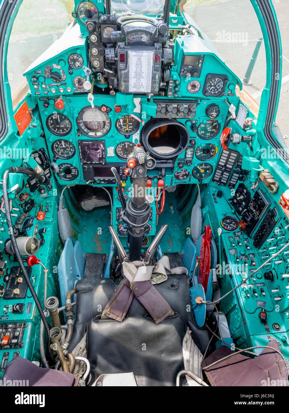 HRZ MiG-21 BIS-D cockpit Foto Stock