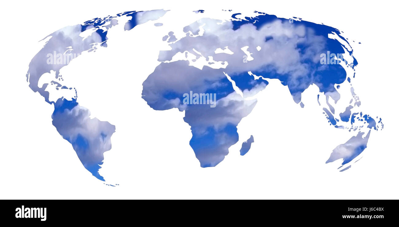 Ambiente Ambiente terra terra humus globo cloud planet world nuvole Foto Stock