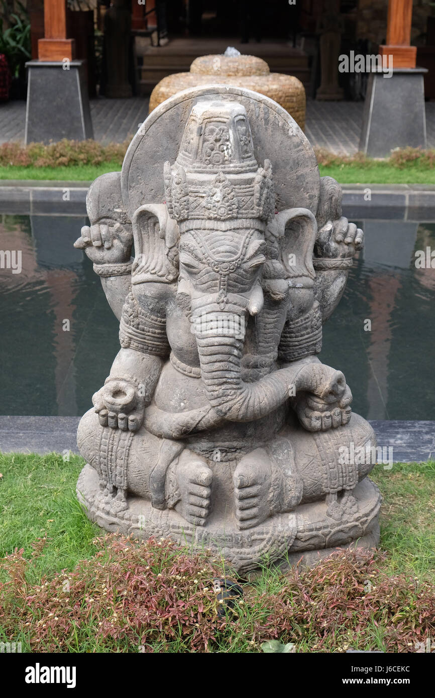 Statua di Ganesha in Ananta Spa e Resort Hotel in Pushkar, Rajasthan, India, il 17 febbraio 2016. Foto Stock